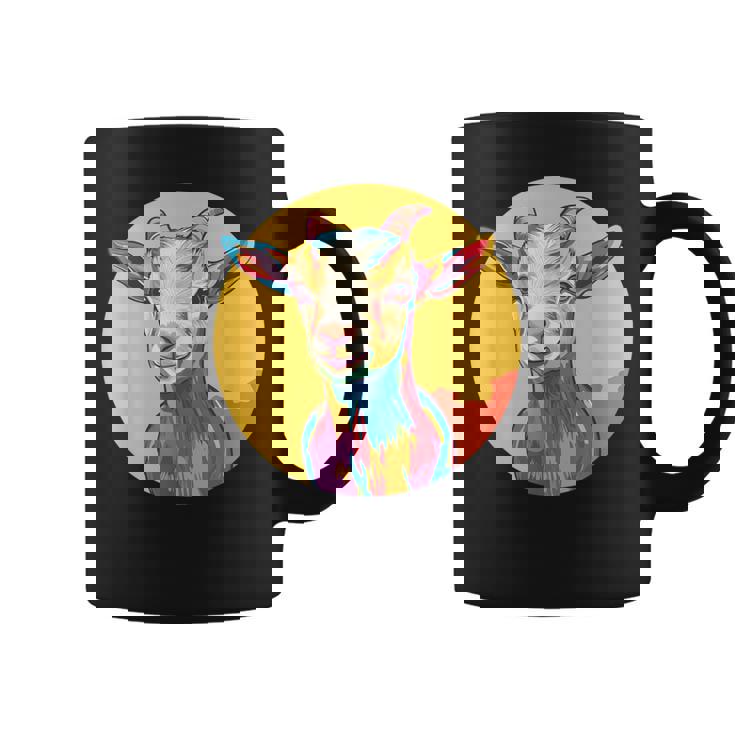 カラフルなヤギ コーヒーマグ