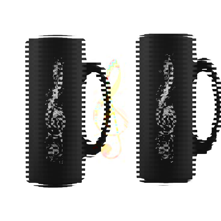 カラフルな音符 コーヒーマグ
