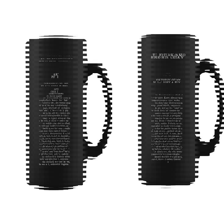 カラマーゾフ兄弟フョードル・ドストエフスキーの最初のページ 長袖tシャツ コーヒーマグ