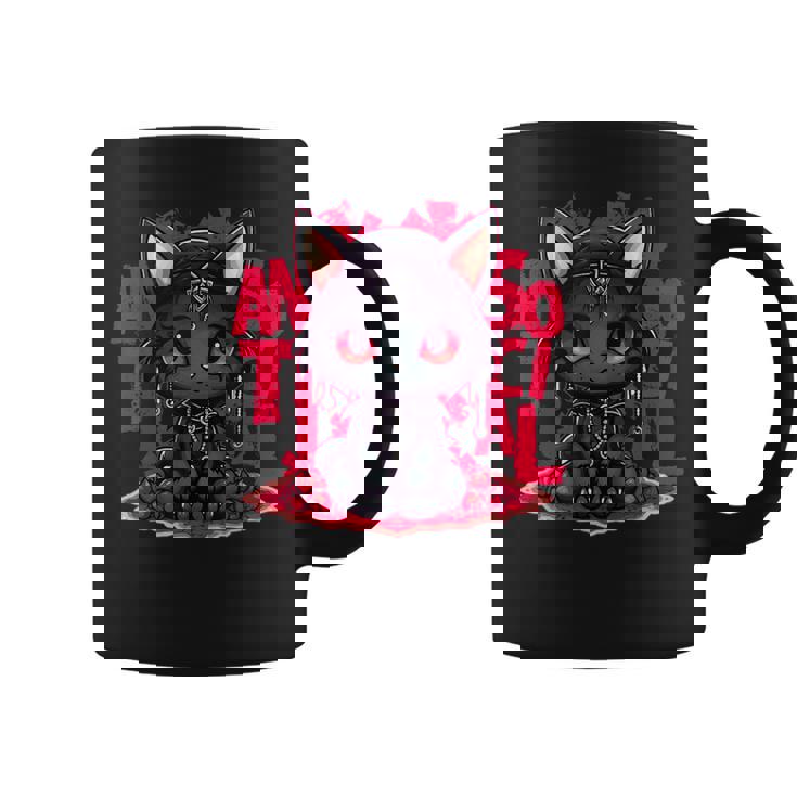 カワイイアニメ ゴシックキャット 反社会的 内向性 メンヘラ コーヒーマグ