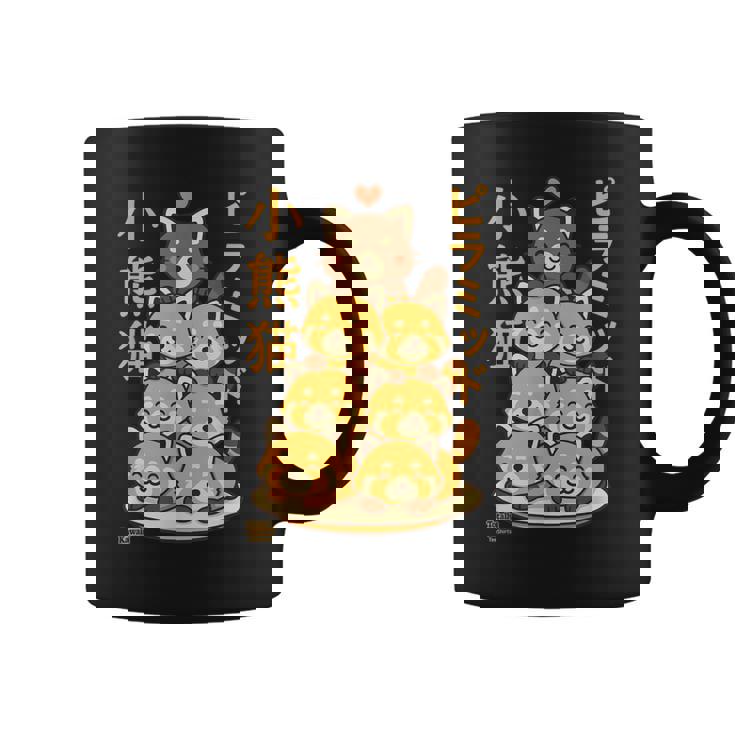 カワイイレッサーパンダピラミッドアニメ日本語文字かわいい コーヒーマグ