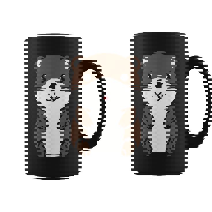 カワウソの赤ちゃん 動物 かわいい シンプルな小さなカワウソ コーヒーマグ