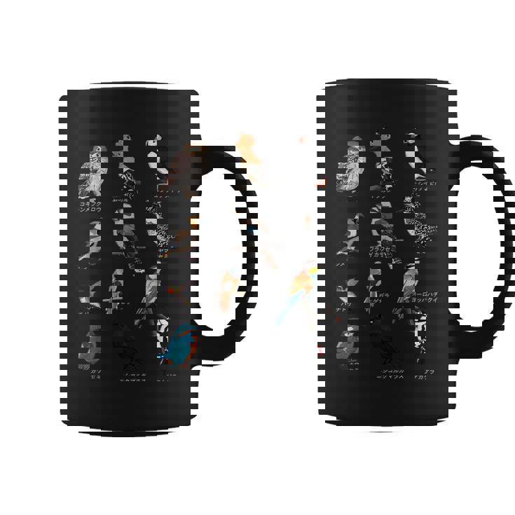 カワセミ ヒゲガラ ニシツノメドリ 鳥 動物 図 バードウォッチング 贈り物 鳥類学者 生物学者 自然科学 コーヒーマグ