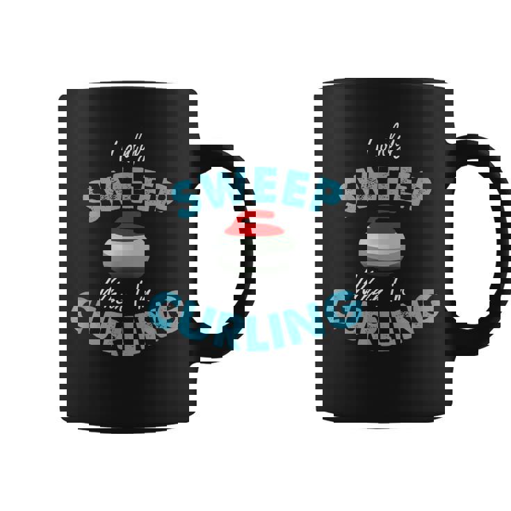 カーリングしているときだけ掃除する-おもしろいカーリング コーヒーマグ