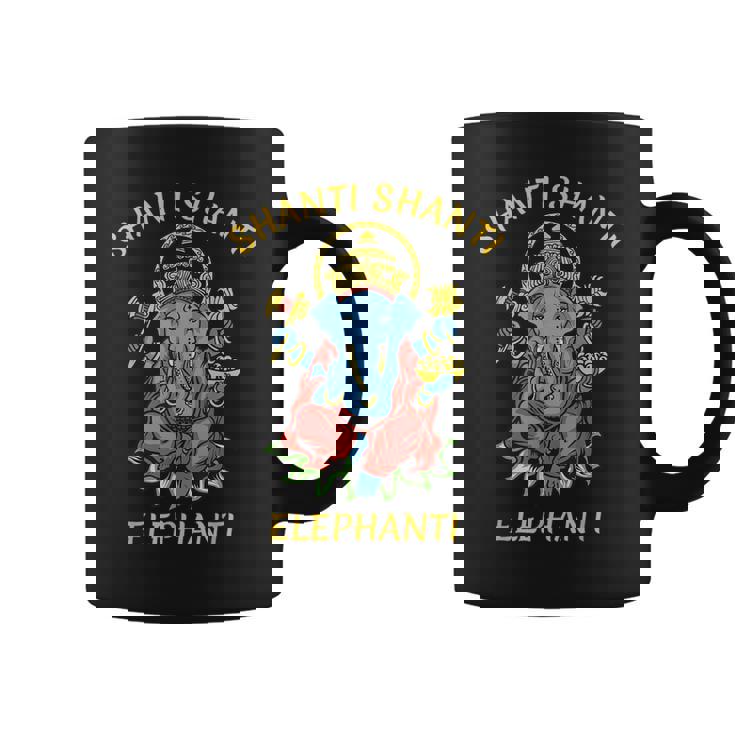 ガネーシャ ヨガ シャンティ 象 ブッダ 象 コーヒーマグ