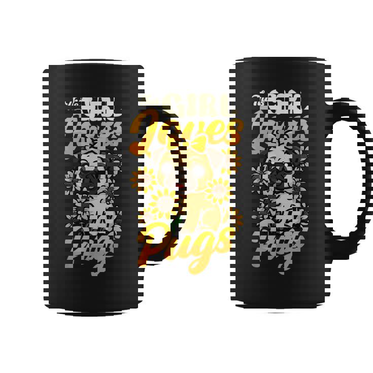 ガールズパグ犬愛好家 This Girl Loves Pugs コーヒーマグ