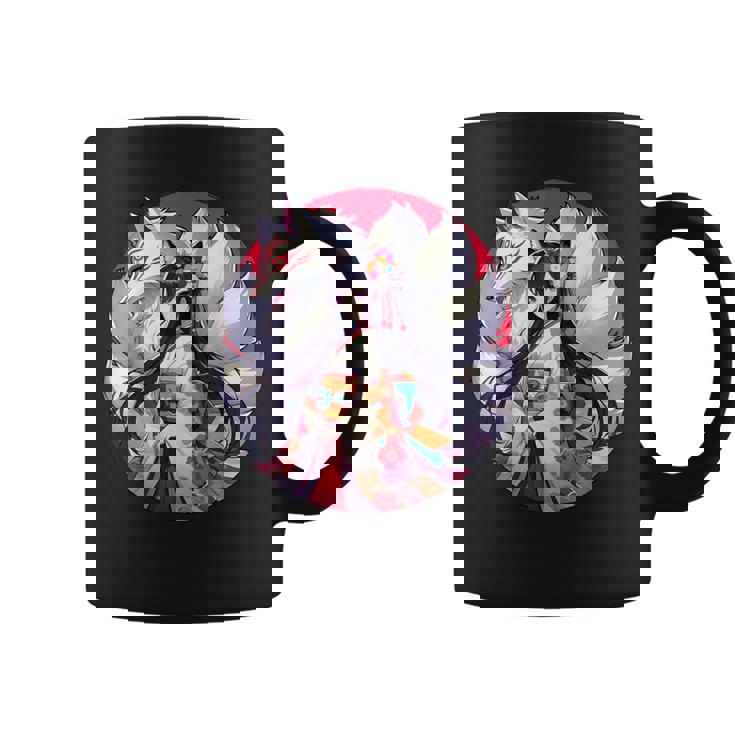 キツネ 九尾狐と日本アニメ 女の子 コーヒーマグ