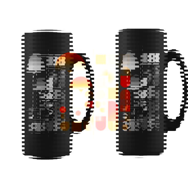 キノコ 幾何学 アート イラスト グラフィック キノコ コーヒーマグ