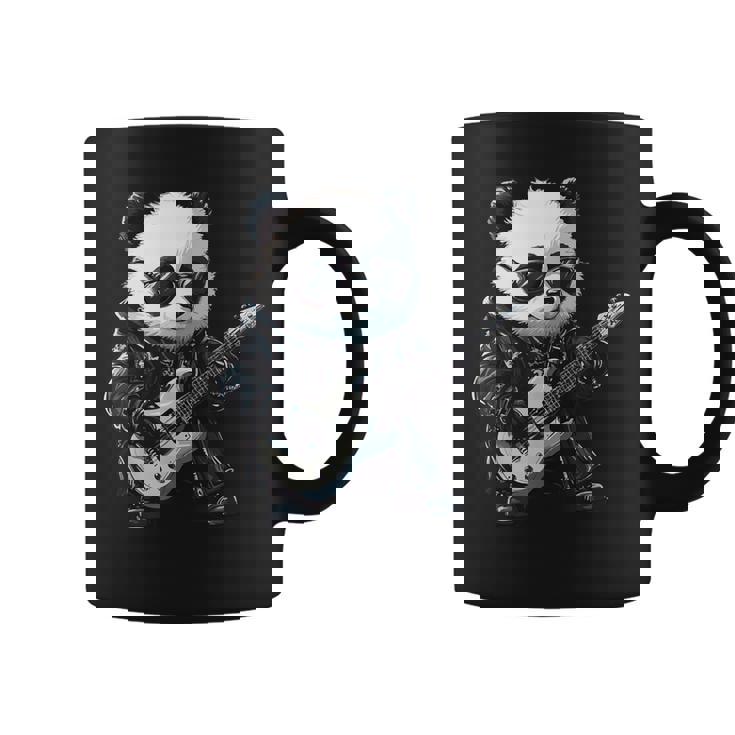 ギター ロック音楽を備えたヘビー ロック メタル パンダ コーヒーマグ
