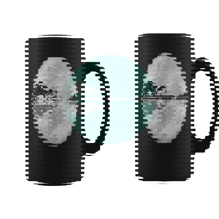 ギター 湖 反射 月 ギター ミュージシャン コーヒーマグ