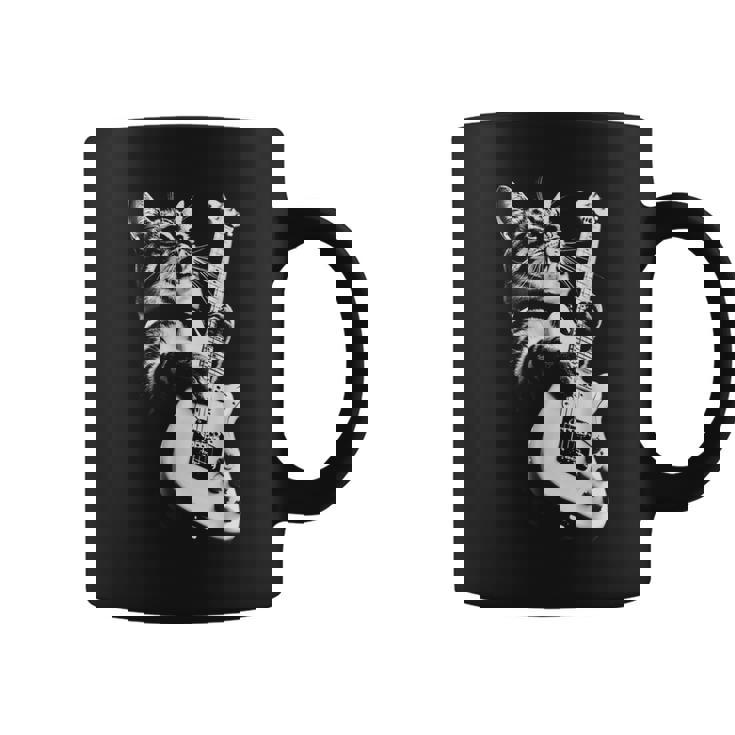 ギターを弾くロック猫 面白いギター猫 コーヒーマグ