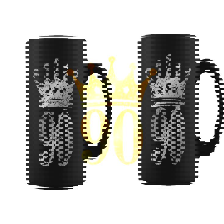 クラウン ナンバー90 ヴィンテージゴールデンイエロー 90歳の誕生日 コーヒーマグ