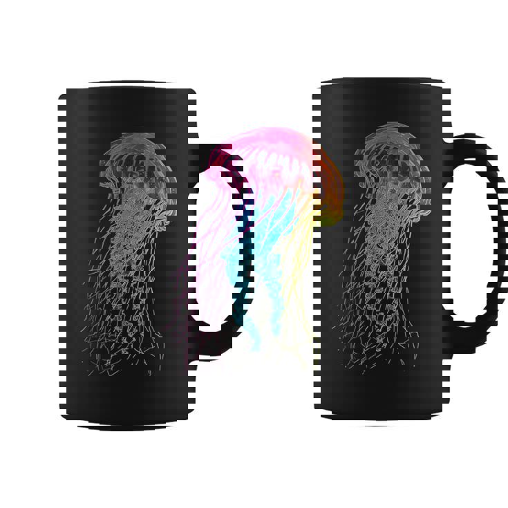 クラゲ カラフル ファンタジー 動物 アート グラフィック クラゲ コーヒーマグ