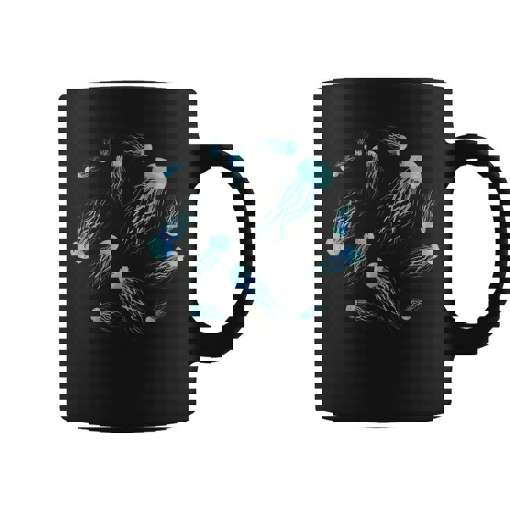 クラゲ柄 海洋生物 海洋生物 海洋生物 女の子 コーヒーマグ