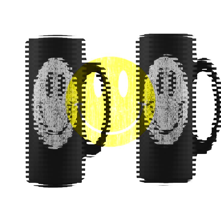 クラシック スマイリーシャツ アンティーク調 80年代風 アシッドハウス アイコン 顔文字 コーヒーマグ