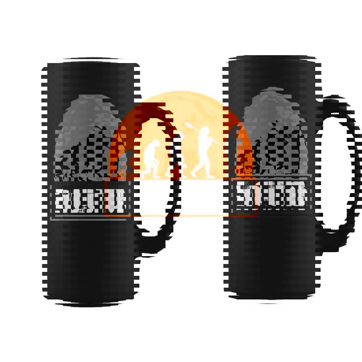 クラリネット奏者、面白いクラリネット 人類の進化 コーヒーマグ