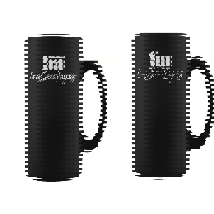 クリーンイズマイセカンドランゲージ コーヒーマグ