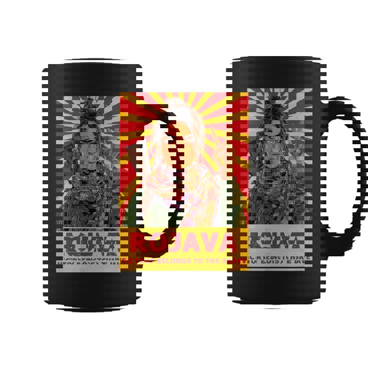 クルドのロジャバ クルディスタン 「勝利 」デザイン コーヒーマグ