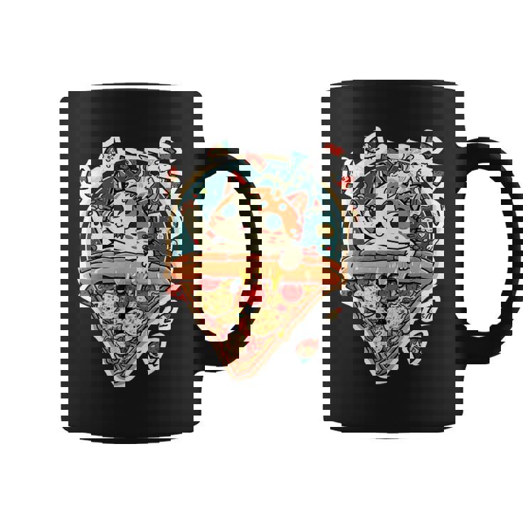 クレイジー ペパロニ ピザ キャット カルツォーネ トラ猫 ファーストフードの子猫 コーヒーマグ