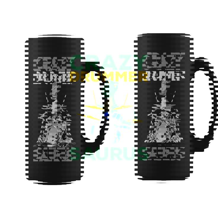 クレイジードラマー ザウルス ドラムプレーヤー ドラム 音楽プレーヤー 恐竜 コーヒーマグ