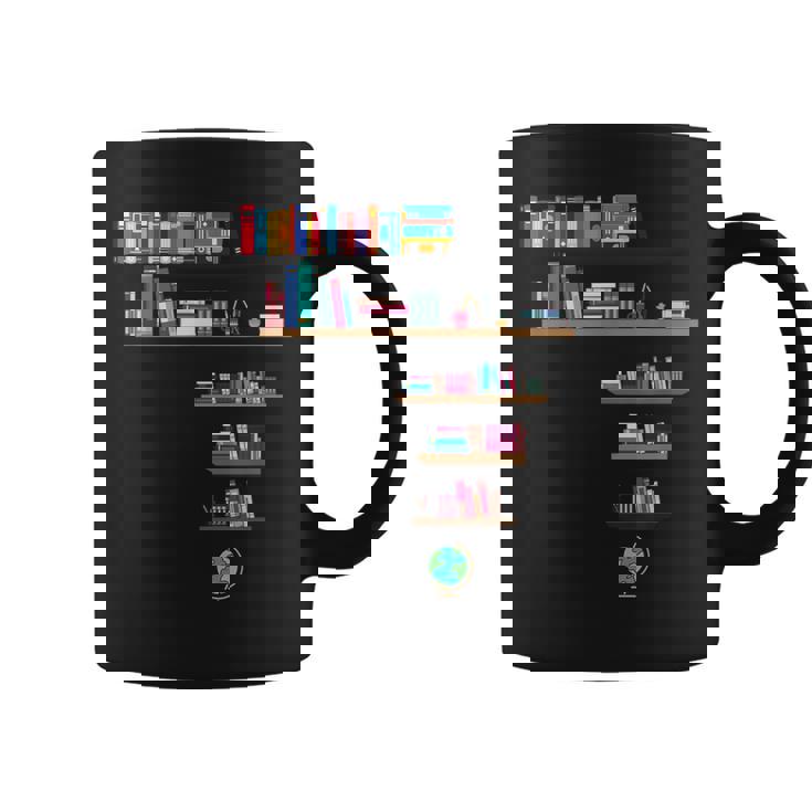 クールなアフリカの地図アート 男性 女性 アフリカの図書館読者 コーヒーマグ