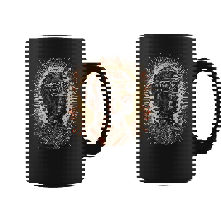 クールなジャーマンショートヘアポインタードッグトライバルアートスタイル コーヒーマグ