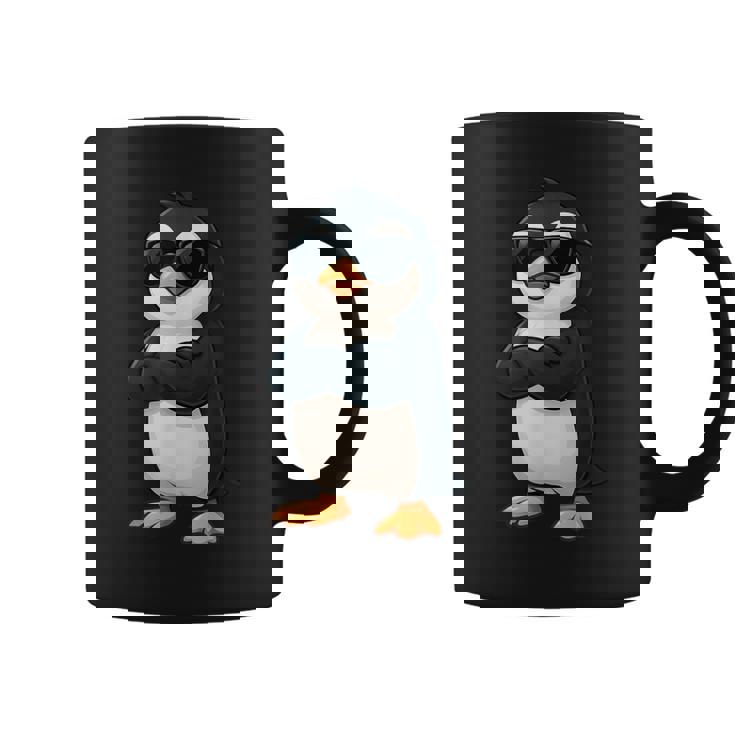 クールなペンギン漫画面白い動物サングラス付き コーヒーマグ