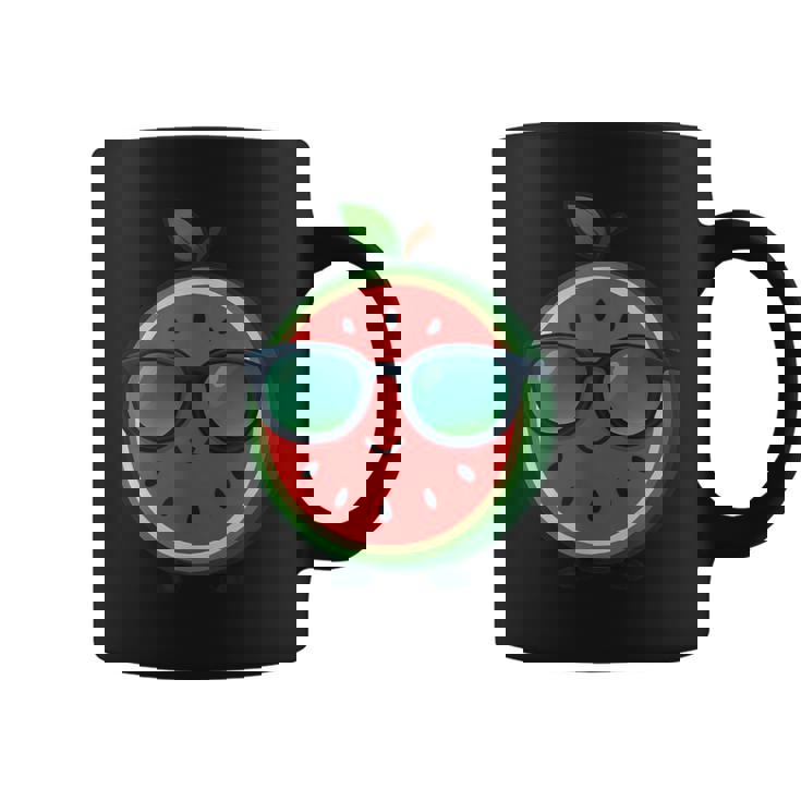 クールな漫画スイカサングラス付き コーヒーマグ