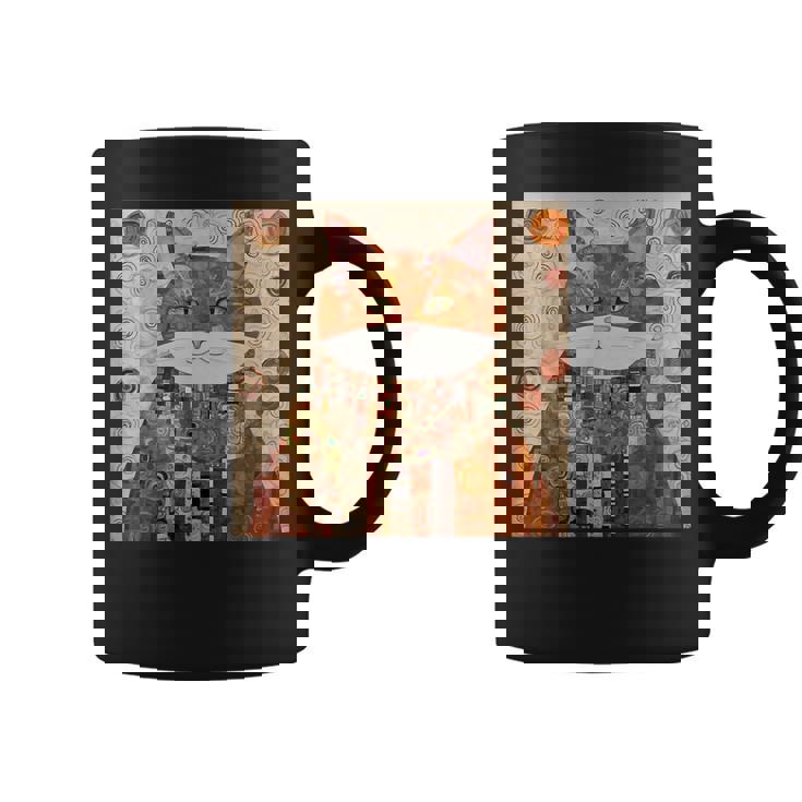 グスタフ・クリムト 幾何学模様の猫 コーヒーマグ