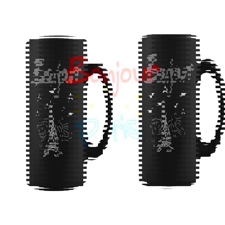 グラフィックデザイン ギフト エッフェル塔 パリ フランス 男性 女性 長袖tシャツ コーヒーマグ