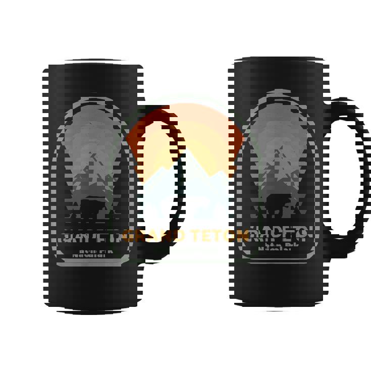 グランドティトン国立公園 レトロサンセット ヴィンテージ コーヒーマグ