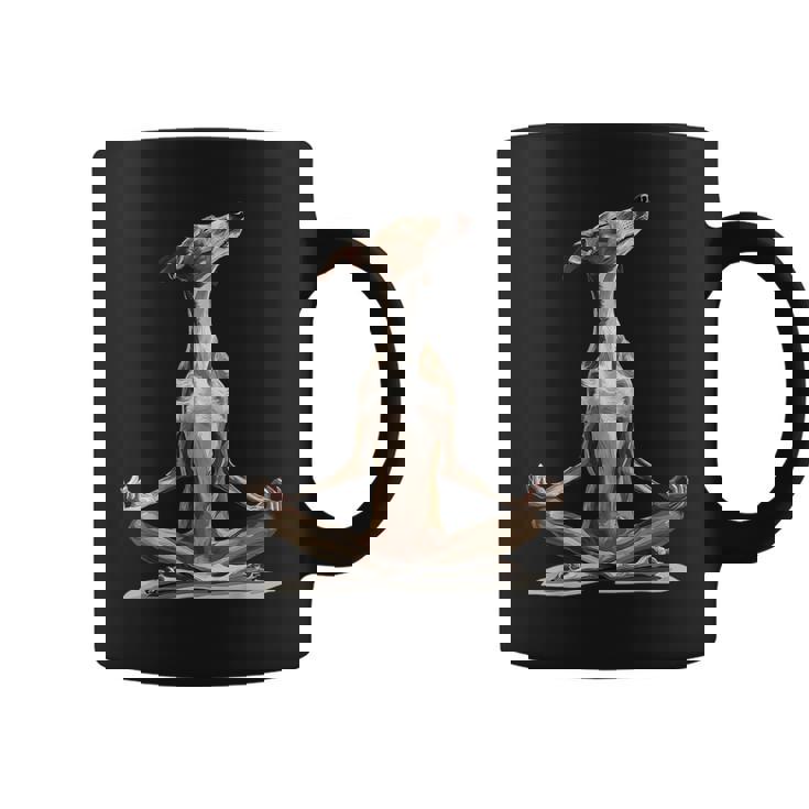 グレイハウンド ドッグ ヨガ コーヒーマグ