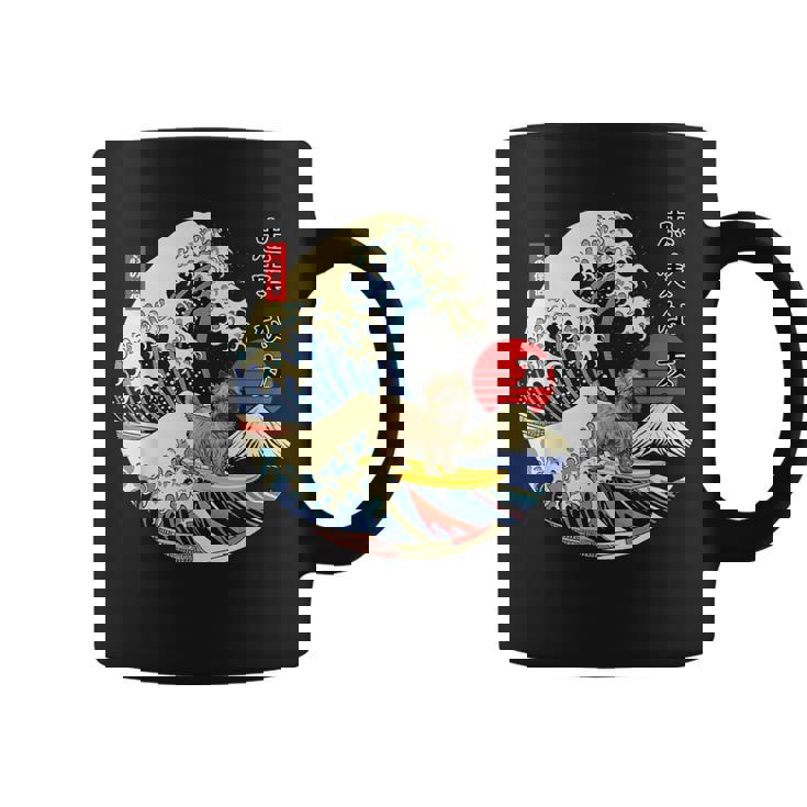 ケアンテリア 日本の神奈川波 サーフ 忠実な犬 コーヒーマグ