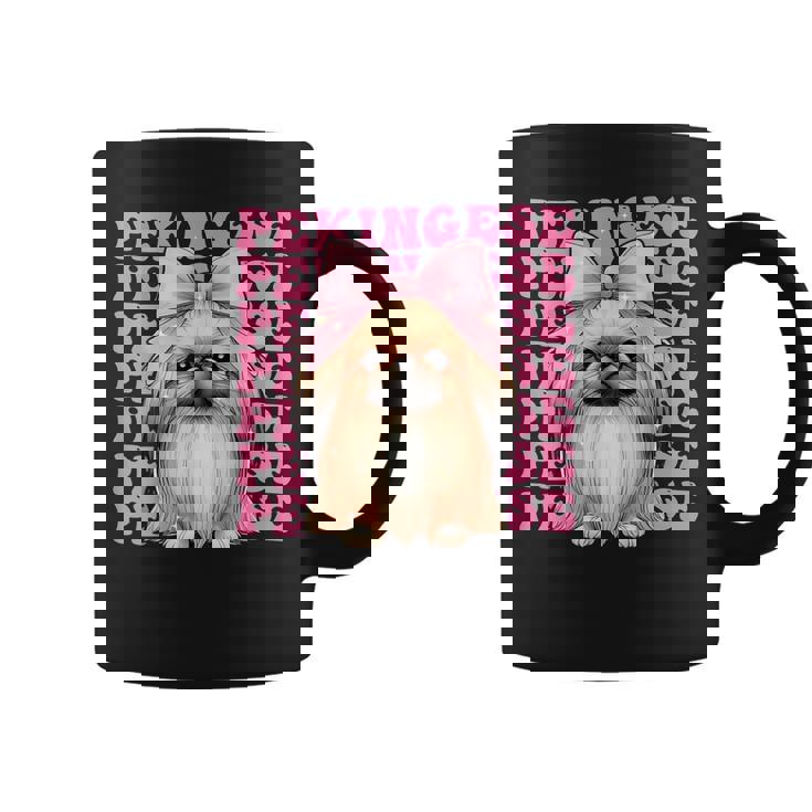 コケットボウ ペキニーズガール 犬 ママ 母の日 ピンク コーヒーマグ