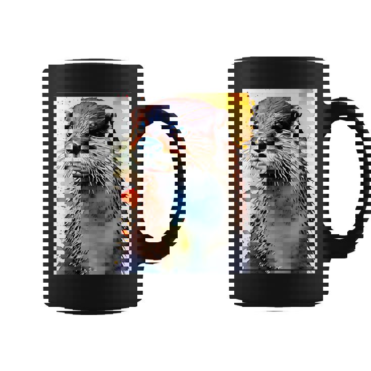 コツメカワウソ【どうぶつフレンズ】水彩画 動物 かわいい おしゃれ イラスト コーヒーマグ