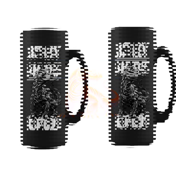 コモドドラゴンを愛するただの少年 男の子 キッズ コーヒーマグ