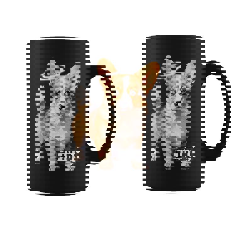 コーギー 天使 子犬 水彩 コーヒーマグ