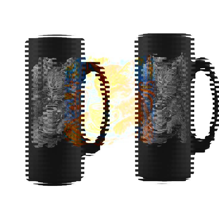 ゴッホ 猫 絵画 面白い 芸術的 猫 コーヒー愛好家 コーヒーマグ