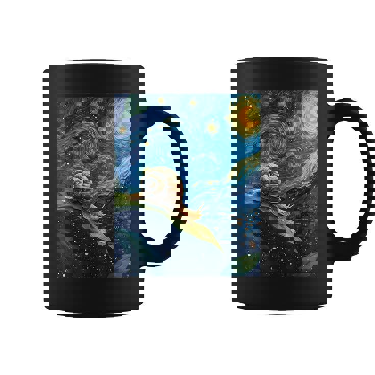 ゴッホの星空の夜のカタツムリスローモーバー動物愛好家 コーヒーマグ