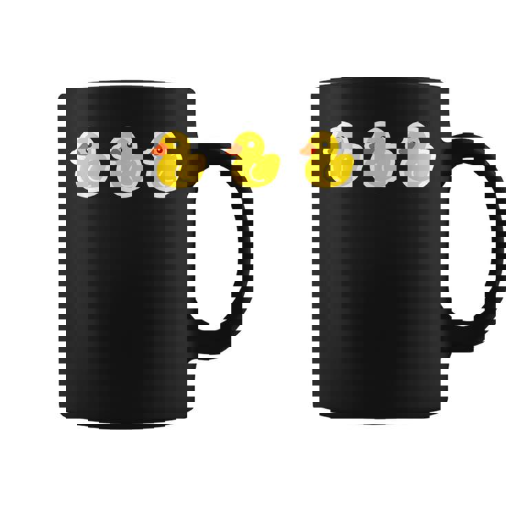 ゴムアヒル（3 スリー）黄色いアヒル お風呂のおもちゃ ラバーダック【ポップ イラスト】ゆるかわいい キャラクター コーヒーマグ