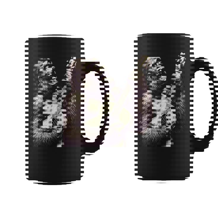 ゴリラ 演奏 ギター 面白い ロック 音楽 ギター ゴリラ コーヒーマグ