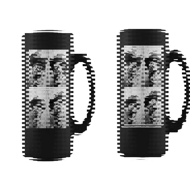 ゴールデンレトリバー カウボーイハット フォトブース セルフィー おもしろ犬 コーヒーマグ