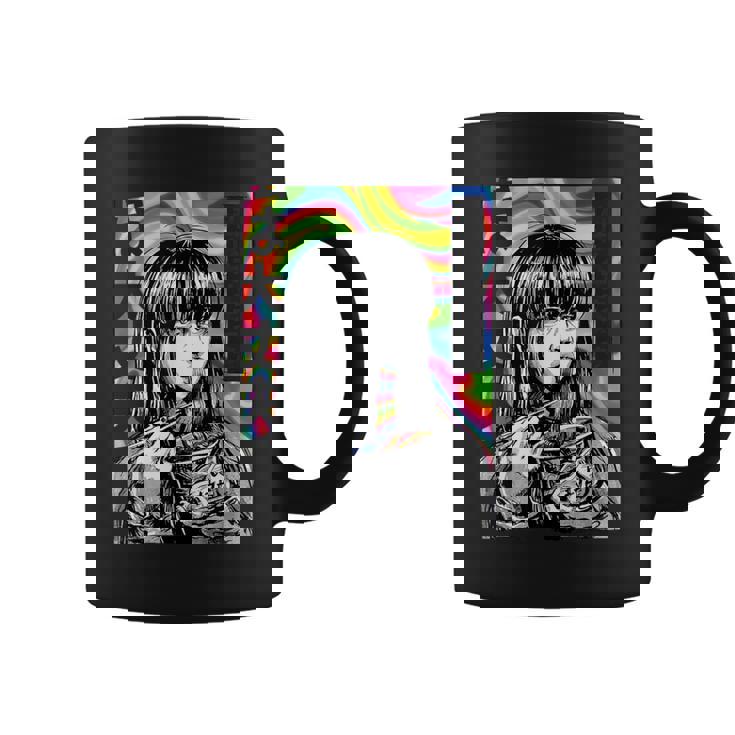 サイケデリック・ラーメン・アニメ・ガール マンガ・インスタント・ヌードル・ガール コーヒーマグ