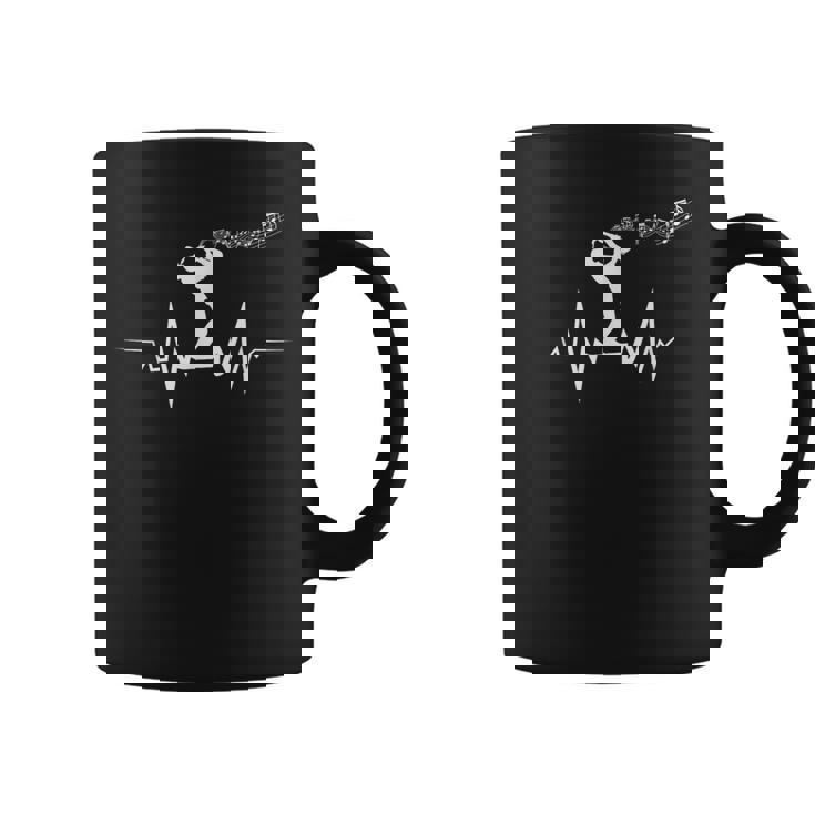 サックス ハートビート ミュージシャン向けのクールなデザイン コーヒーマグ