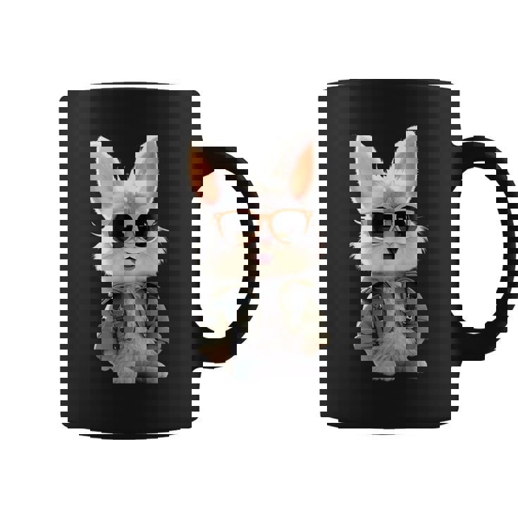 サングラスをかけたうさぎ 茶色のうさぎ かわいいうさぎ コーヒーマグ