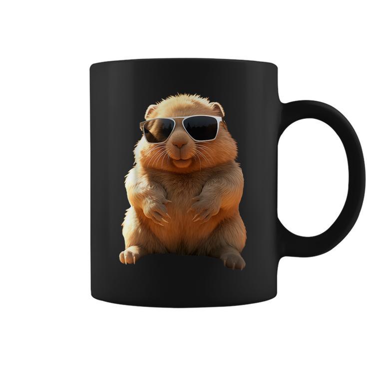 サングラスをかけたウォンバット オーストラリア かわいい ウォンバット コーヒーマグ