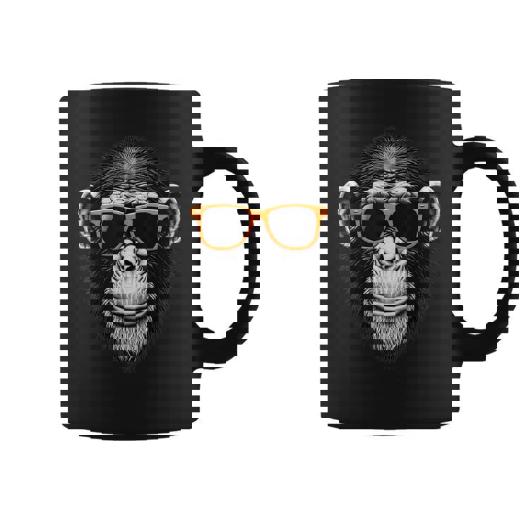 サングラスをかけたクールなチンパンジー猿グラフィックアート コーヒーマグ