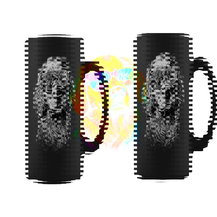 サングラスをかけたゴールデン・レトリーバー 犬が大好き コーヒーマグ