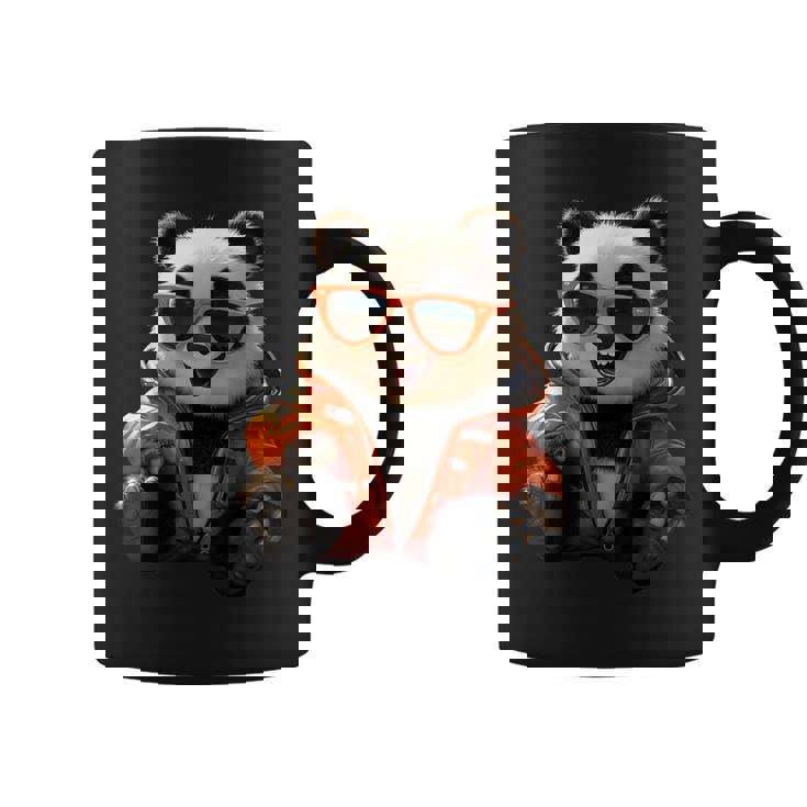 サングラスをかけたパンダベア動物の友人愛かわいいパンダベア コーヒーマグ