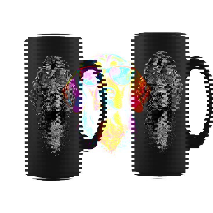 サングラスをかけたビーグル ビーグル子犬 かわいい イングリッシュビーグル コーヒーマグ